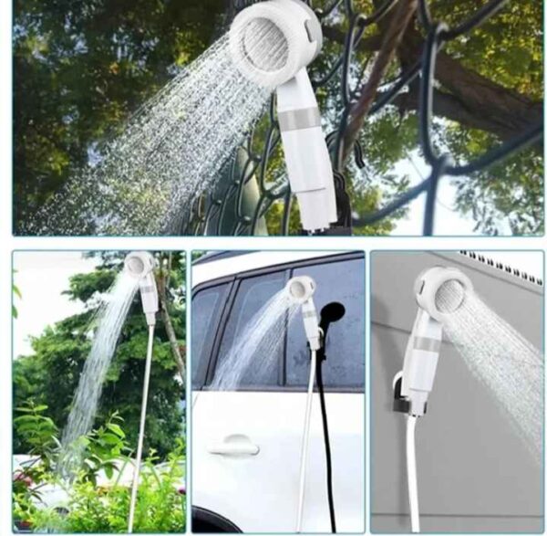 rechargeable outdoor shower, water spray  from bucket - Image 2