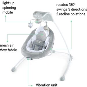 Ingenuity inlighten swivel Baby swing