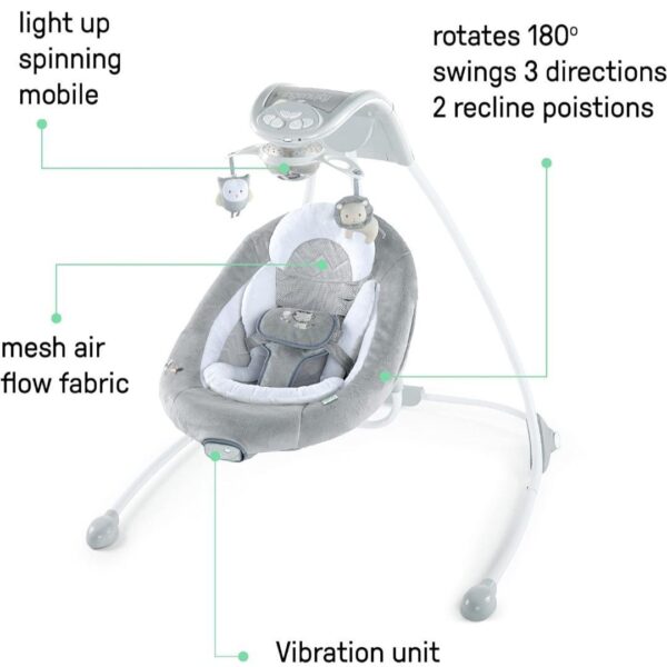 Ingenuity inlighten swivel Baby swing - Image 2