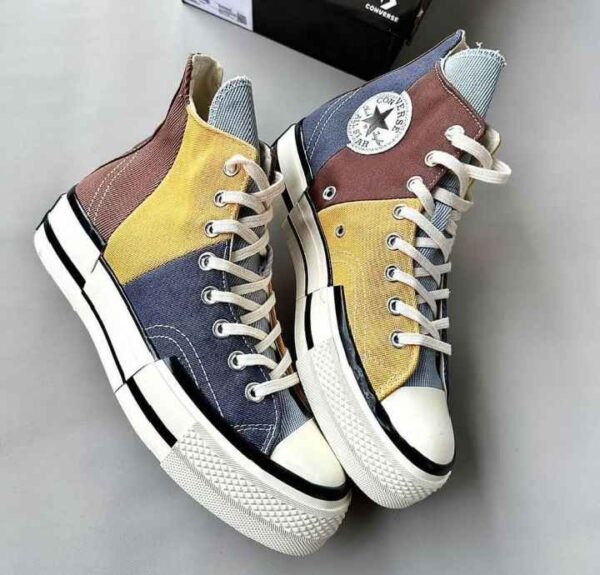 Converse Chuck 70 Plus Material Mashup Denim Fashions men's Sneakers